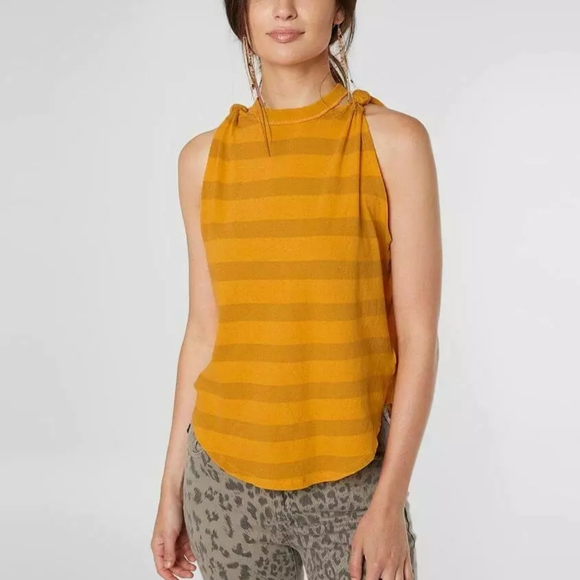 Free People Tops - Free People Cold Shoulder Twist Tank in Mandarin